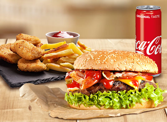 Produktbild Cheddar-Giant Burger Menü